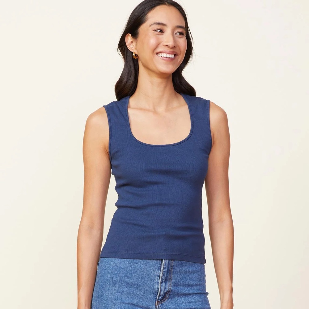 MONROW 90’s Rib Tank Black Medium - Picture 7 of 10